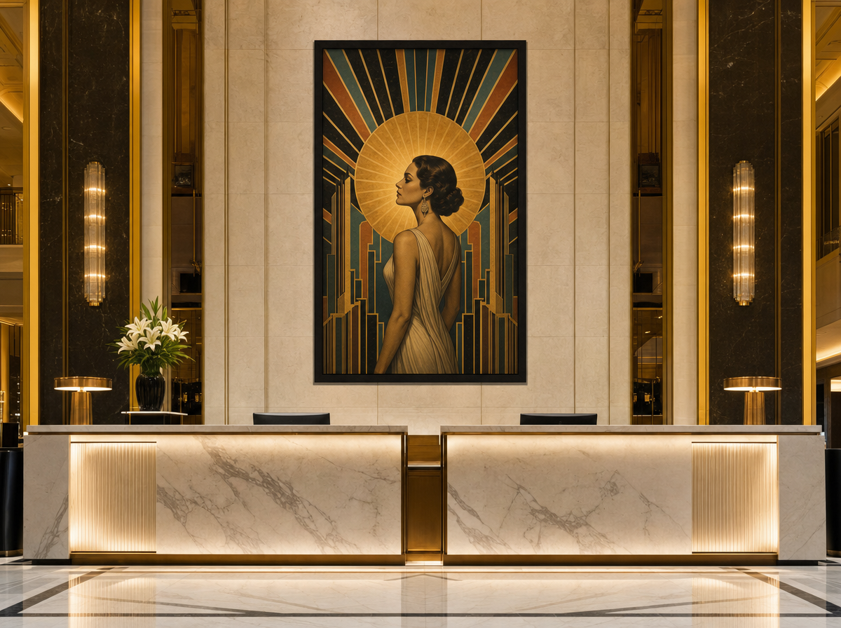Tirage encadré — Lobby & réception
